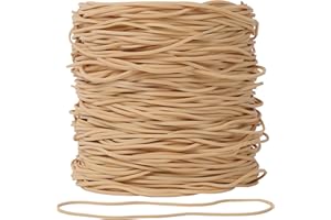 Foshine Rubber Bands Large Beige 7 inch 0.5bl Elastics Bands Size117A Long Rubber Band For Office Supplies Home Big #117A (7"