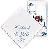 W&F GIFT Handkerchief - 12" x 12" - Something Blue for Bride on Wedding Day - Fun Gift