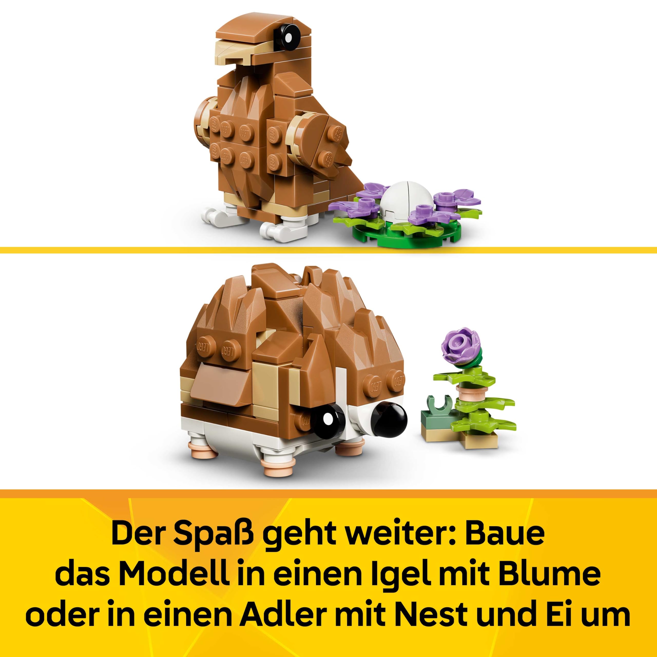 LEGO Creator 3-in-1-Set Niedlicher Hamster mit Blume - Kinderspielzeug mit Tierfigur - Hamster Konstruktionsspielzeug - Mint Spielzeug mit 3 Bauoptionen - Geschenk für Jungen und Mädchen - 31376 6