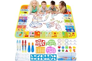 Aqua Water Doodle Mat 48 X 40 Inches Extra Large Magic Drawing Doodling Mat Kids Drawing Mat Toddlers Educational Toys for Ag