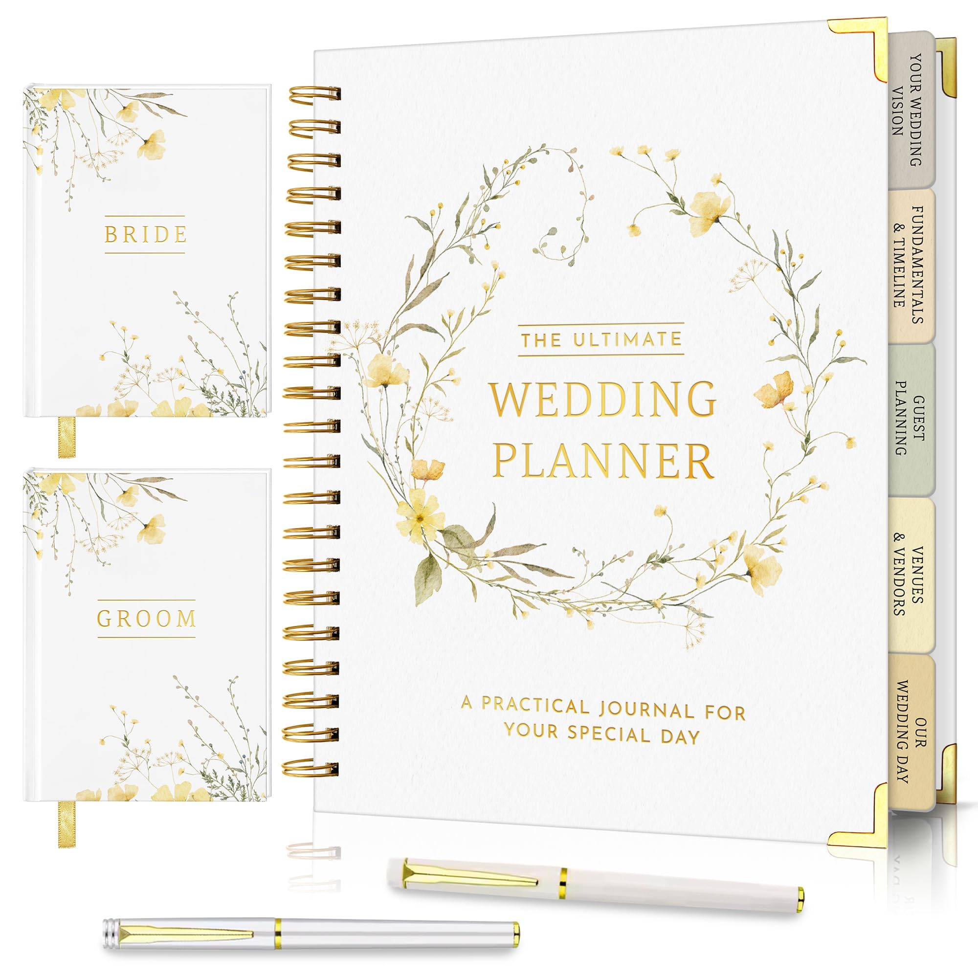 Photo 1 of All-In-One Wedding Planner Book | Wedding Planning Organizer, Bridal Planner & Vow Books Set | Wedding Countdown Calendar | Bride Planner | Wedding Gift