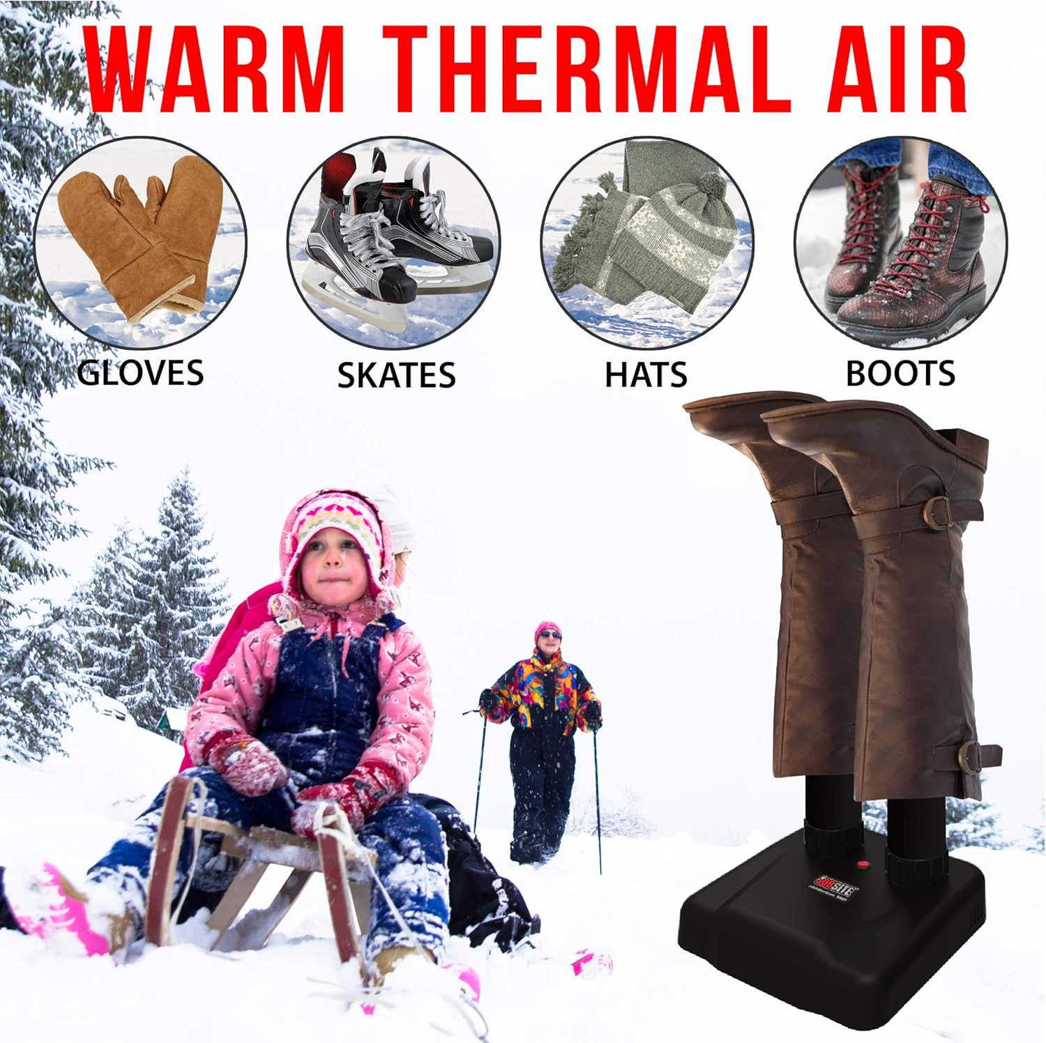 JobSite Original Shoe Boot Dryer - Electric Warmer - Deodorizes, Prevents Mold – Ultra Silent: Sports & Outdoors