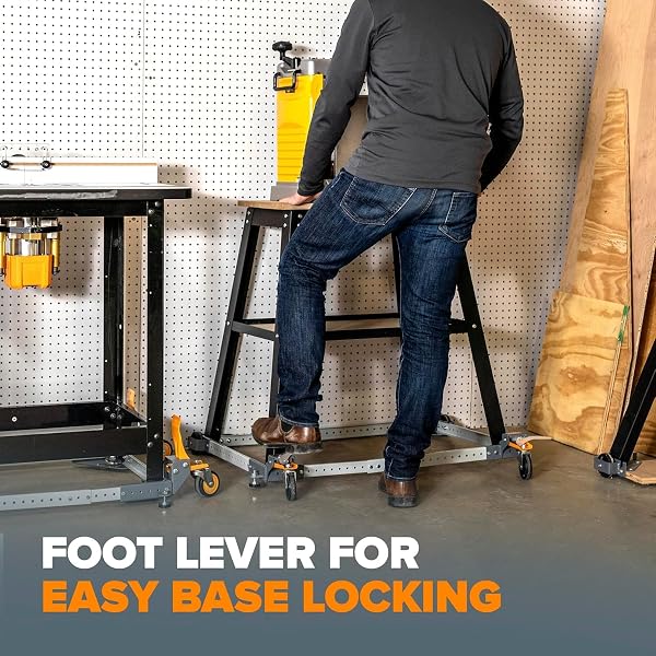 BORA ADJUSTABLE UNIVERSAL MOBILE BASE BORA PORTAMATE PM-1000. MOVE YOUR HEAVY TOOLS AND EQUIPMENT AROUND YOUR SHOP WITH EASE AND STABILITY