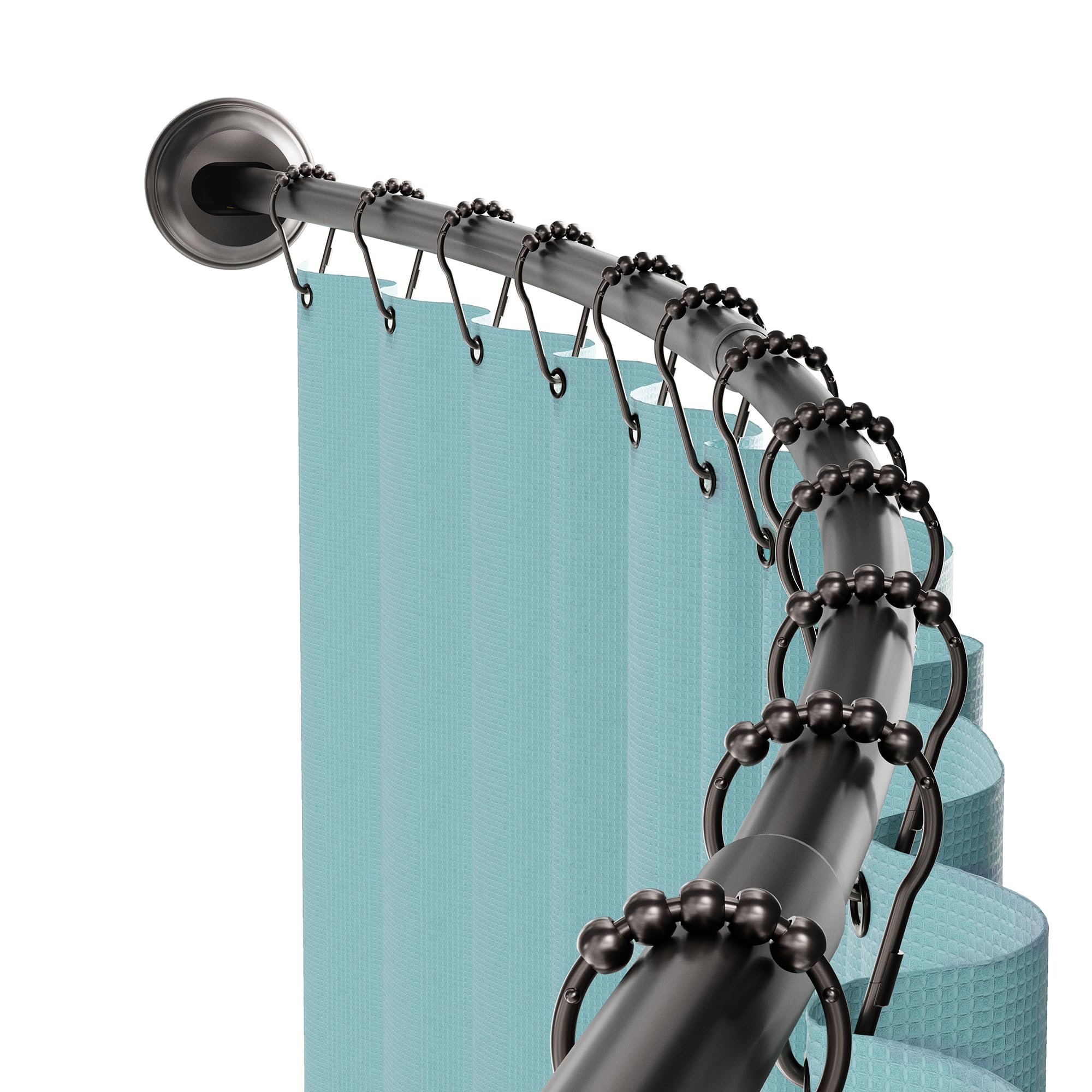 Photo 1 of ***STOCK PHOTO FOR REFERENCE ONLY***    Zenna Home Curved Shower Curtain Rod, No Drill, 50-72 Inch Adjustable Tension Shower Rod for Bathroom, Rustproof, 1-Inch Diameter, Non Slip, Easy Install, Adds Space in Shower, Bronze