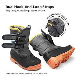 DREAM PAIRS Boys Snow Boots Bright Colored Outsole