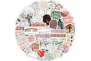 BULBACRAFT Christian Stickers, Jesus Stickers for Water Bottle & Laptop - God Stickers - Faith, Religious Stickers for Women