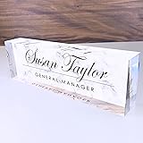 Artblox Personalized Name Plate For Desk | White