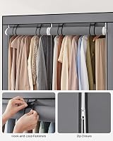 SONGMICS Clothes Wardrobe Portable Fabric Wardrobe 2 Hanging Rails 140x43x174 view 8