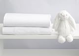 Bloomsbury Mill 140x70cm Cot Bed Sheets Twin Pack Organic Cotton White view 8