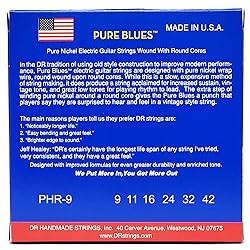 DR Strings Pure Blues Pure Nickel Wrap Round Core