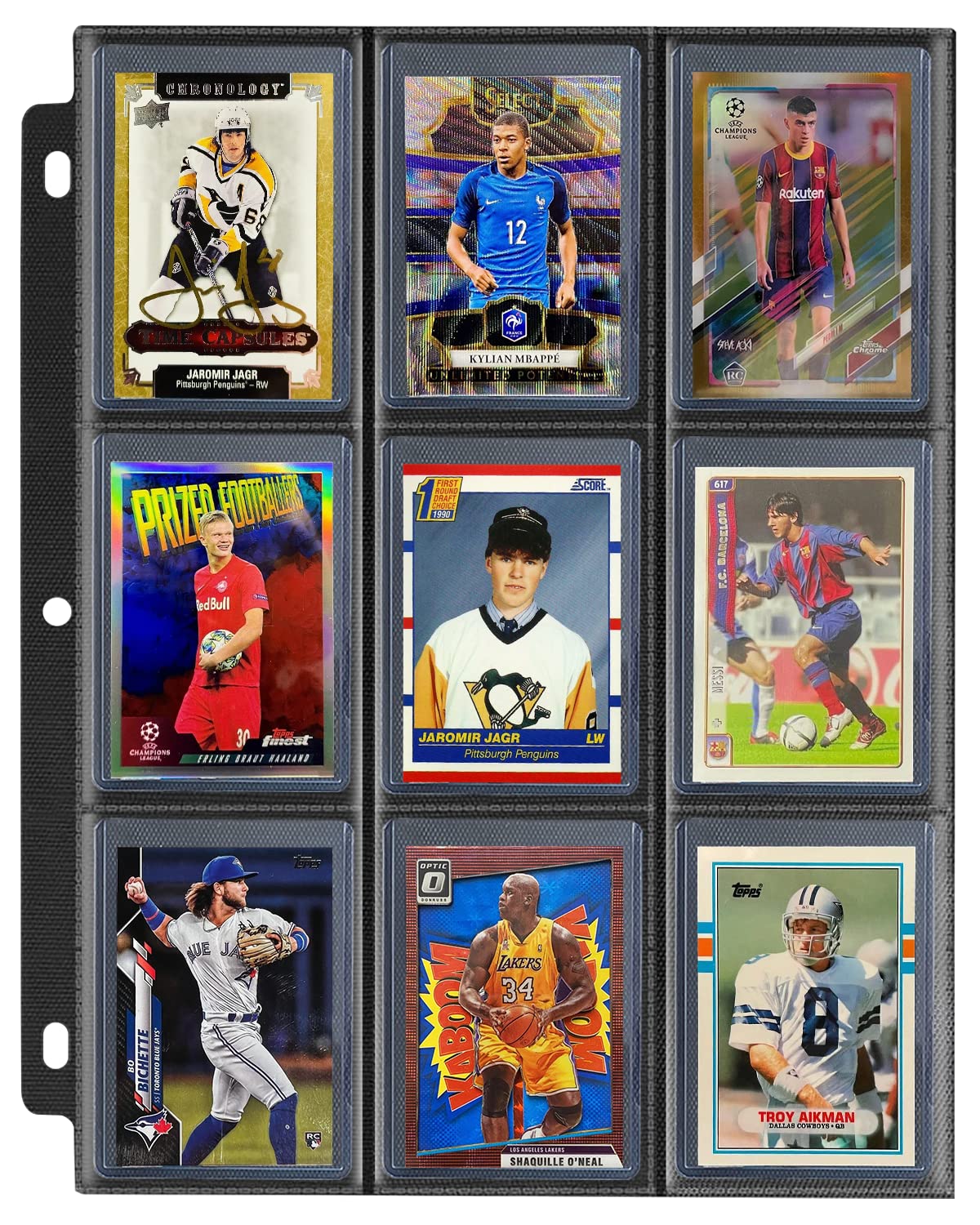 Photo 1 of Toploader Binder Pages for Trading & Sports Card Toploader Storage, 9 Pocket Double-Sided Toploader Binder Sheets for TCG Toploaders, 252 Pockets