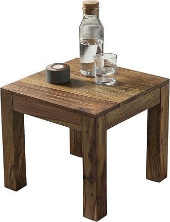 Finebuy Coffee Table Sheesham Solid Wood 45x40x45 Cm Country Style Side Table Living Room Table Elegant Small Designer End Table Amazon Co Uk Kitchen Home