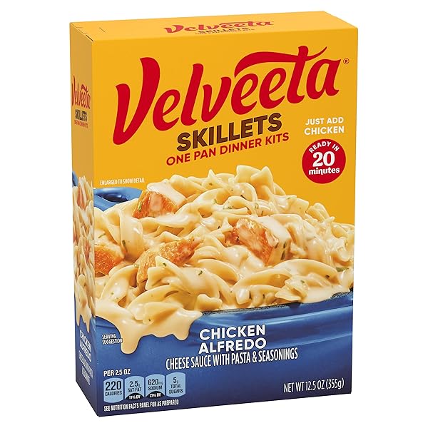 VELVEETA SKILLETS CHICKEN ALFREDO ONE PAN DINNER KIT, 12.5 OZ BOX