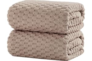 NALIVO Extra Large Bath Towel Sheet-40x80 Inches Oversized,Super Soft,Quick Dry,Microfiber Shower Towels Highly Absorbent,Plush Bathroom Towels for Adults, Premium Quality (Beige, 2PCS)