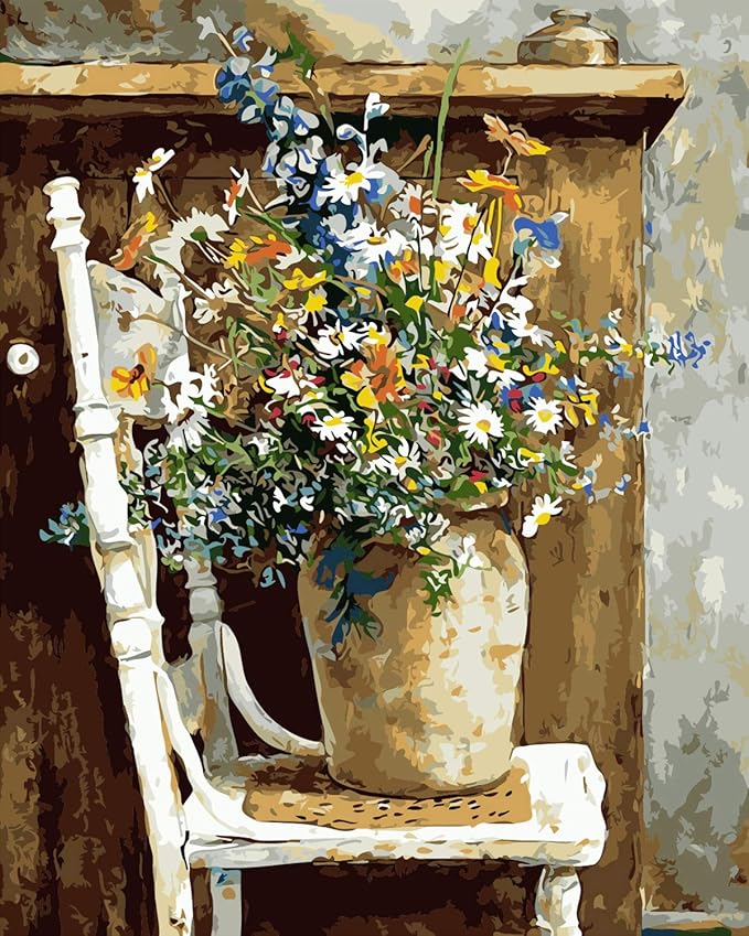 COLORWORK DIY Paint by Numbers, Canvas Oil Painting Kit for Kids