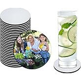 18 PCS Sublimation Coasters Blanks Bulk, 4x4 Inch Round Blank Cup Mat Rubber for Sublimation Transfer Heat Press Printing DIY Crafts