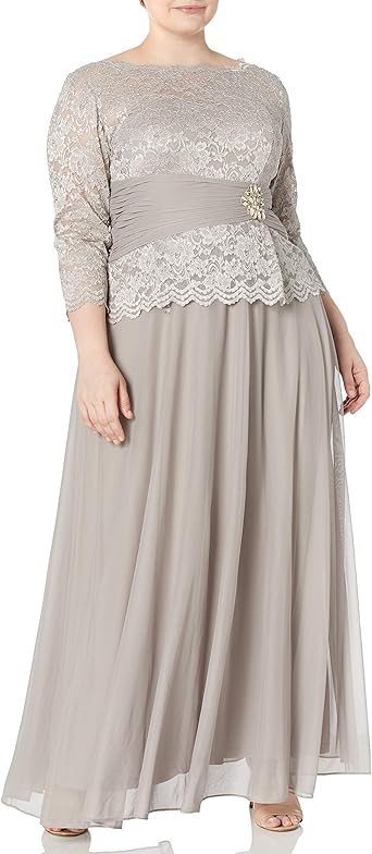 plus size lace gown