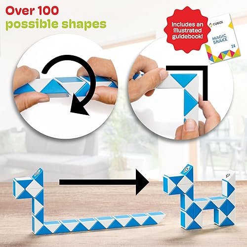 CUBIDI® Magic Snake Cube Fidget Snake Toy for Kids Travel Toys