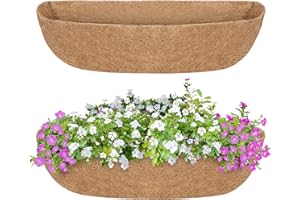 GreatBuddy 2 Pcs Coco Liners for Planters 30 Inch, Sturdy Window Box Liners, Perfect Planter Liners Replacement for The Old, 100% Natural, Easy to Straighten Out