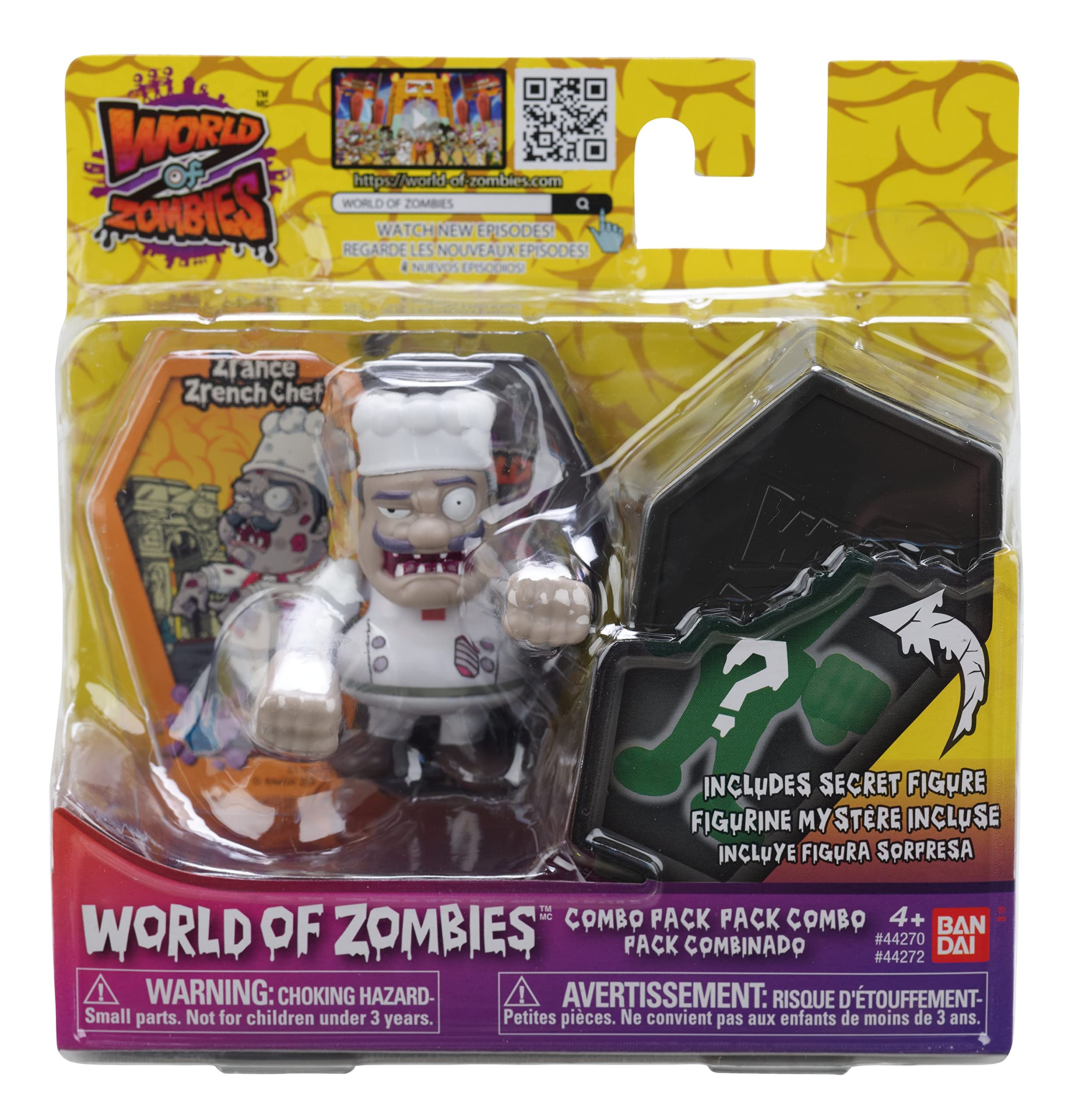 World of Zombies – Pack of Two Zrench Chef Figures and Surprise Figure (Bandai 44272)