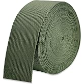 ZHFMLY 2" Olive Green Wide Webbing Straps 12yd for Lawn Chair &amp; Sewing | This polypropylene webbing is heavy-duty,perfect for replacing lawn chair straps, repairing backpacks &amp; furniture tie-downs.