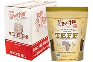 Bob's Red Mill Teff Flour, 20oz (Pack of 1) - Non GMO, Whole Grain, Vegan, Kosher