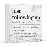 Wooden Box Sign,Funny Office Box Sign,Wood Plaque Block Sign,Wall Home Cubicle Bookshelf Decor,Rustic Home Work Office Decor,Office Gift for Coworker Boss Friend Family,Office Supplies,12