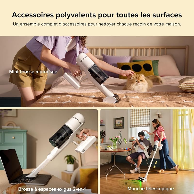 H60 Hub Aspirateur Balai sans Fil avec Station de Auto-Vidage