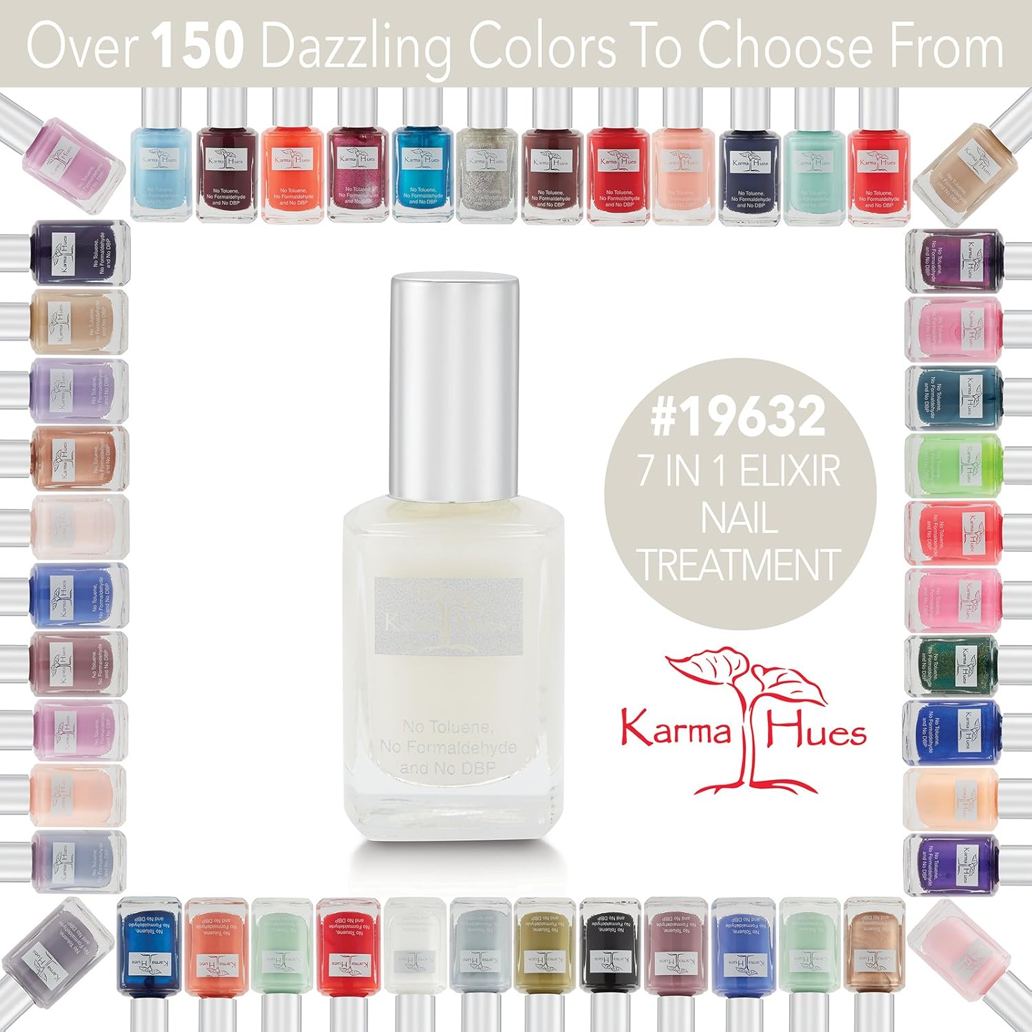 Karma Organic 7 In 1 Elixir Nail Treatment Non-Toxic Vegan Cruelty-Free : Beauty
