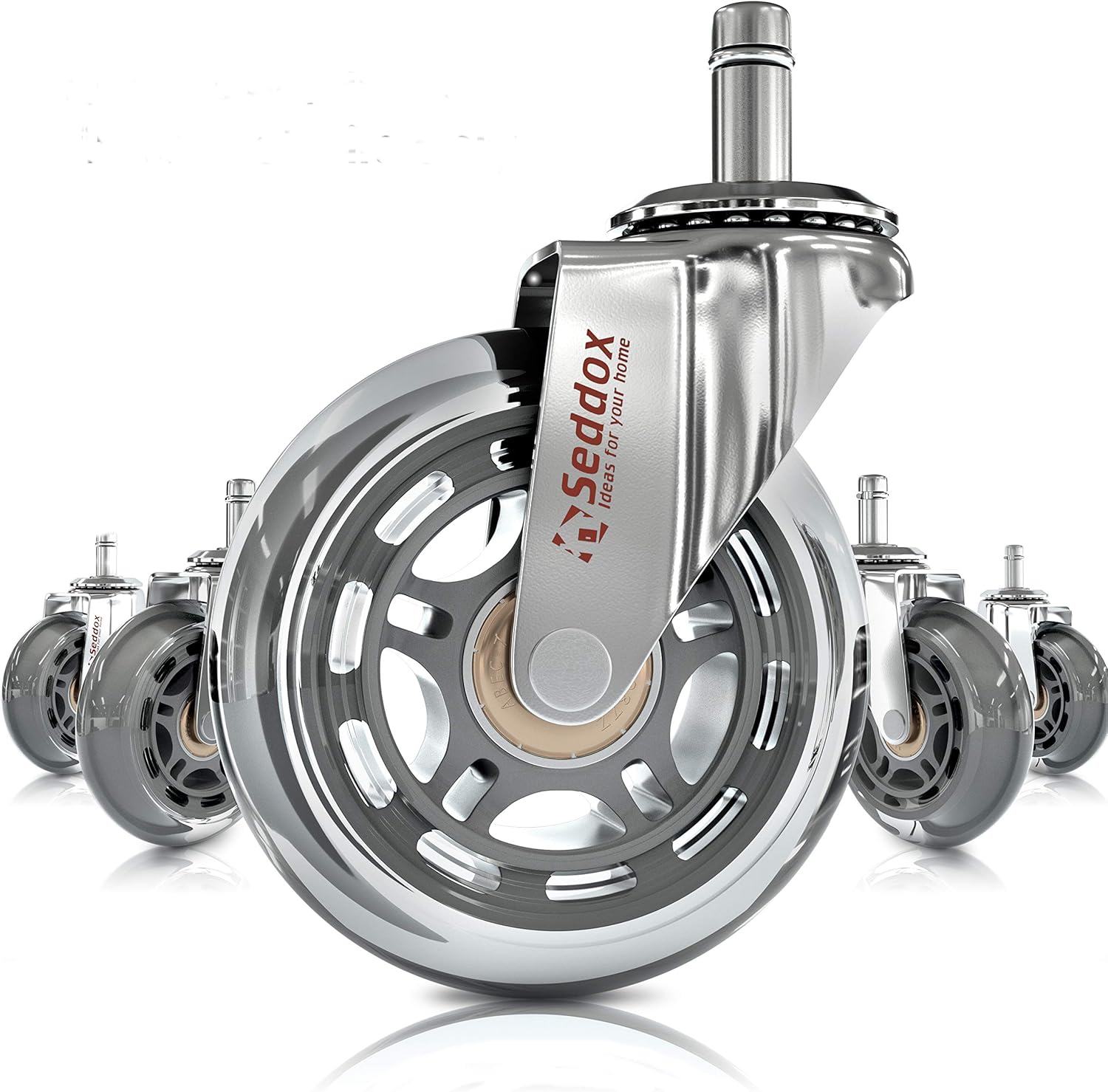 Material Handling Casters & Wheels 10mm diameter stem tan pack of 5 Oajen 2" chair caster wheel