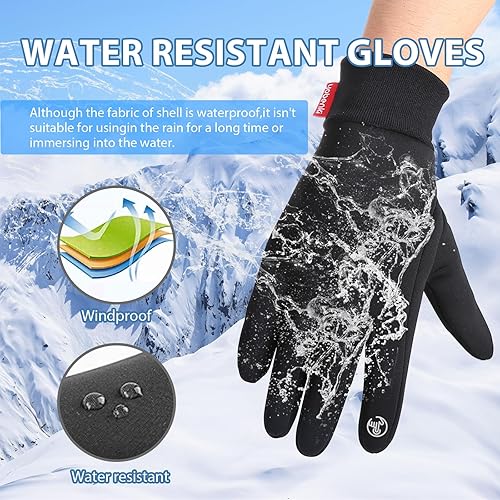 Cevapro Winter Thermal Gloves,Lightweight Windproof Running Gloves