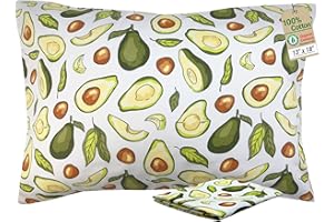 ZPECC Toddler Pillow with Pillowcase - 13x18 Organic Cotton Small Kids Pillow, Soft Breathable Bed Pillows for Sleeping Travel School Nap(Intended for Age 2 and up) Avocado