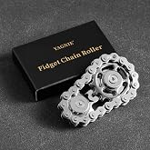 Metal Fidget Chain Hand Finger Spinners Spinning Roller Toy for Adults,Cool Office Home Classroom Traval Desk Meeting Gadgets