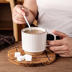 GBHOME 15OZ Stackable Coffee Mugs, Ceramic Coffee