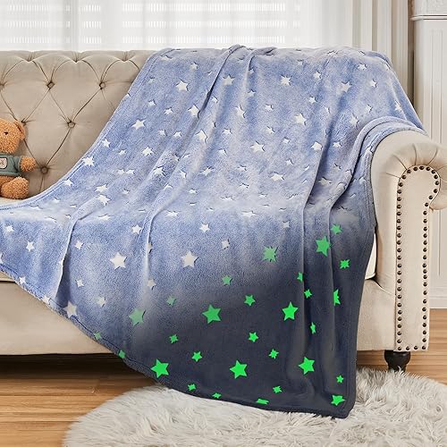 SOCHOW Glow in The Dark Throw Blanket 50 x 60 Inches, Stars