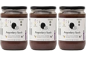 ORIGENES DEVOTED TO OUR HERITAGE Pack of 3 Kalamon Olive Paste, Fully Ripped Kalamon Olive Spread, Kalamon Tapenade with Greek Oregano and Red Wine Vinegar 3X650g