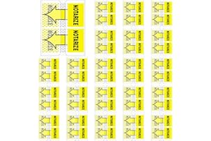 Qeeenar 1250 Pcs Sign and Date Flags Here Tabs Initial Stickers for Office Notebook Annotating Books Notary Books, 1 Inch(Yellow,Notarize)