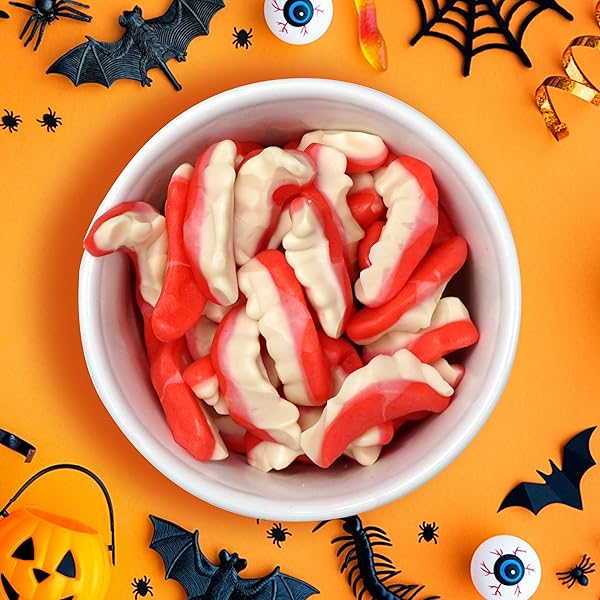 GUMMI TEETH CANDY, 1 POUND BULK HALLOWEEN CANDY BAG, HALLOWEEN CANDY, HALLOWEEN GUMMIES, FALL CANDY