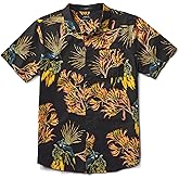 Roark Men's Journey Short Sleeve Button Up Shirt, Tui Floral Black, M