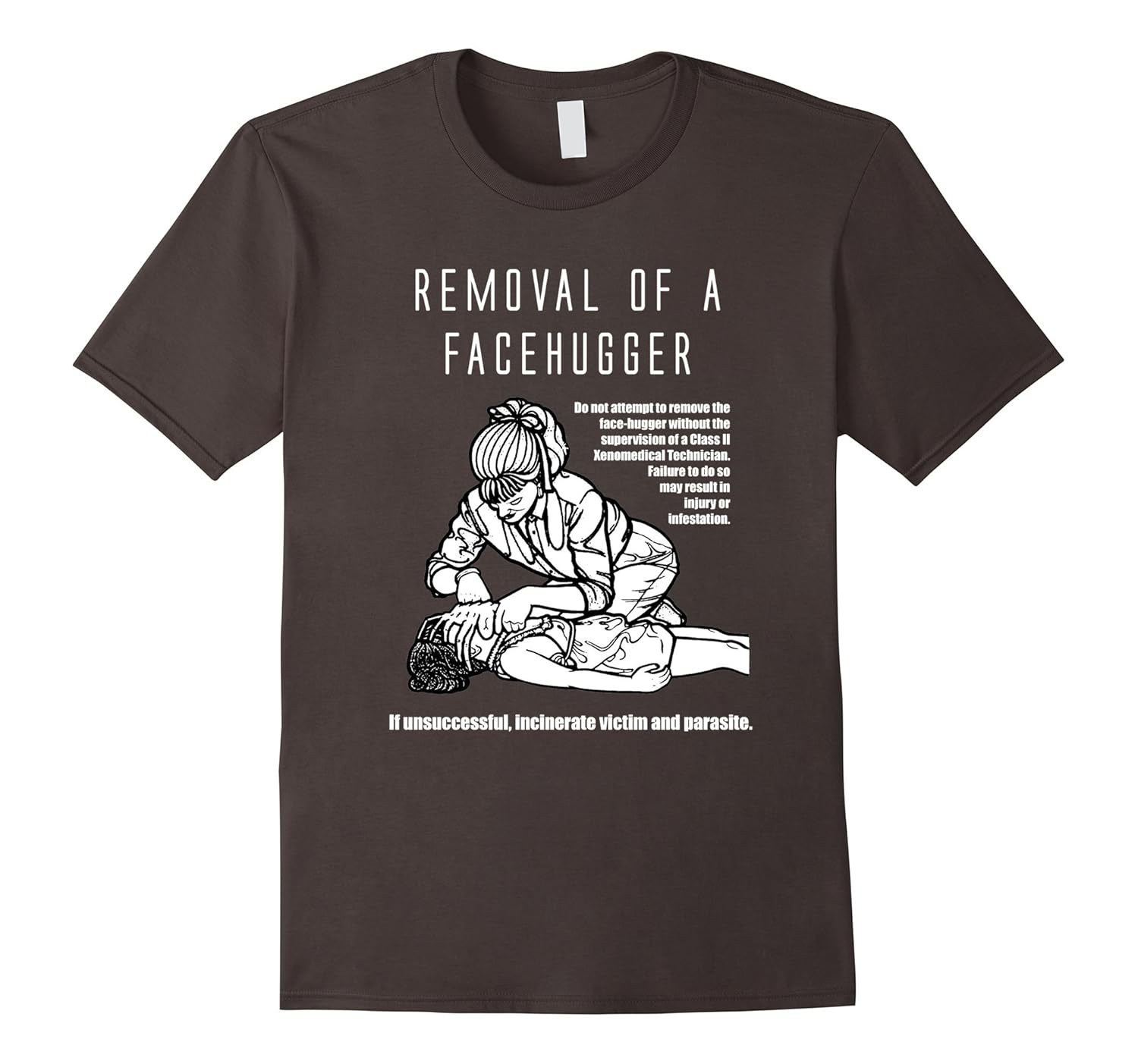 Funny Aliens Facehugger Removal Parody MensWomen TeeArt Artvinatee