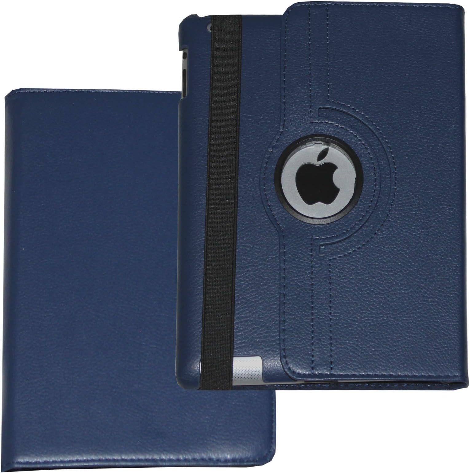 iPad Mini 1/Mini 2 /Mini 3 Case, Lingsor 360 Degree Rotating Stand Magnetic Smart Cover with Auto Sleep Wake for iPad Mini 1/2/3 A1432 A1454 A1455 A1489 A1490 A1491 A1599 A1600 A1601, Navy