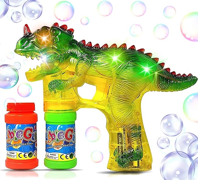 light up dinosaur bubble wand