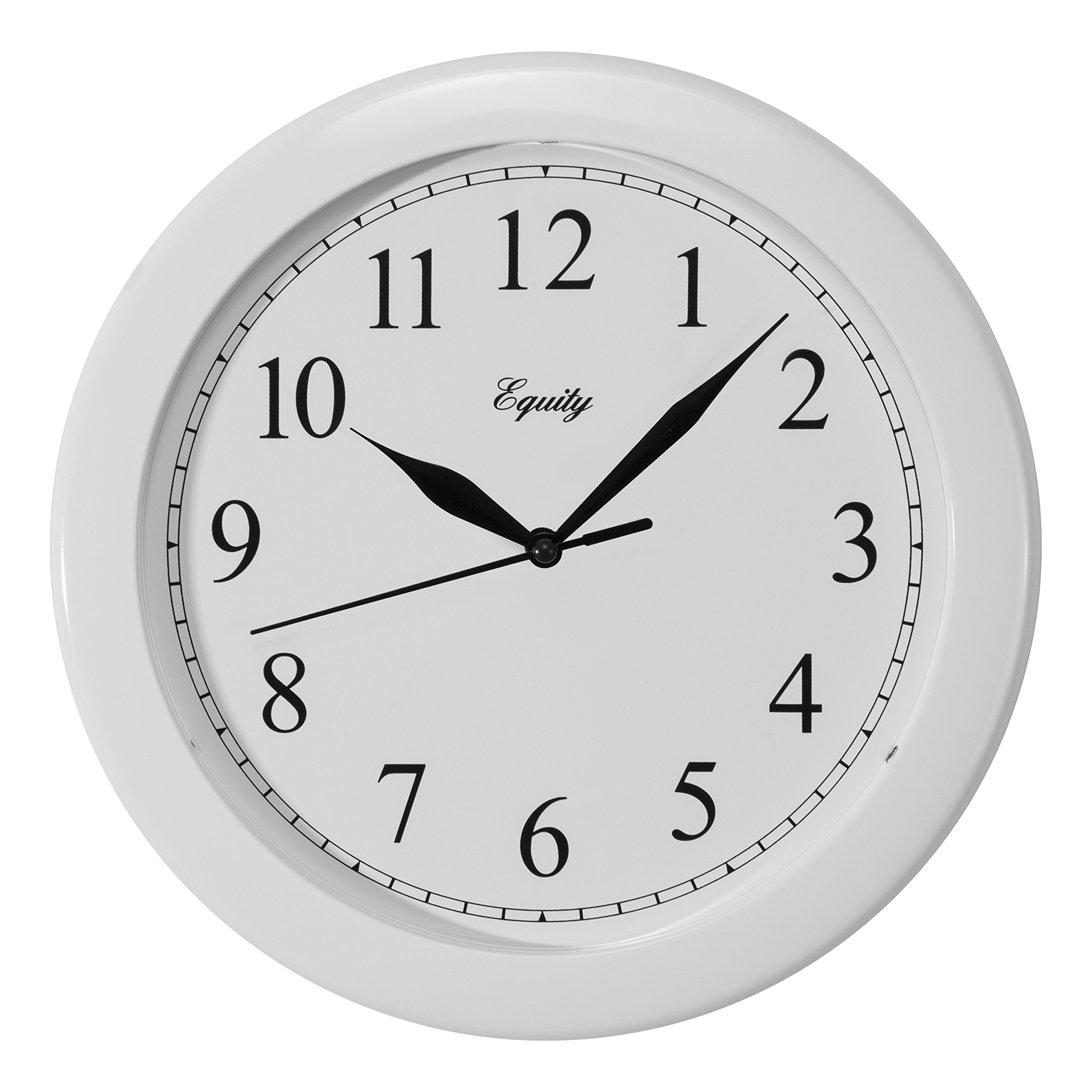 Equity by La Crosse White 10" Basics Quartz Analog Wall Clock