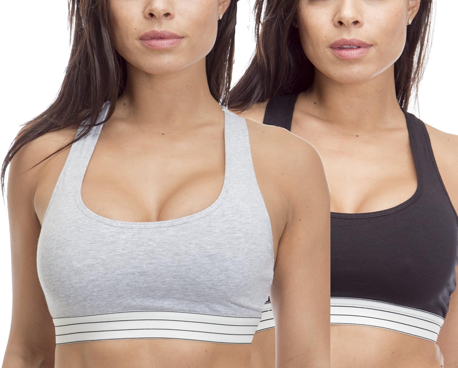 Izod (502116IZ Womens Comfort Cotton Spandex Lounge Bra 2 Pack Size