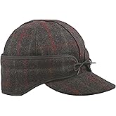 Stormy Kromer The Midway Cap, Men’s Wool Blend Hat with Flannel Lining and Fleece-Lined Pulldown Earband