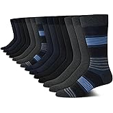 Van Heusen Mens Dress Socks - 14 Pack Soft Stretch Moisture Wicking Crew Socks for Men for Everyday Office Work Wear