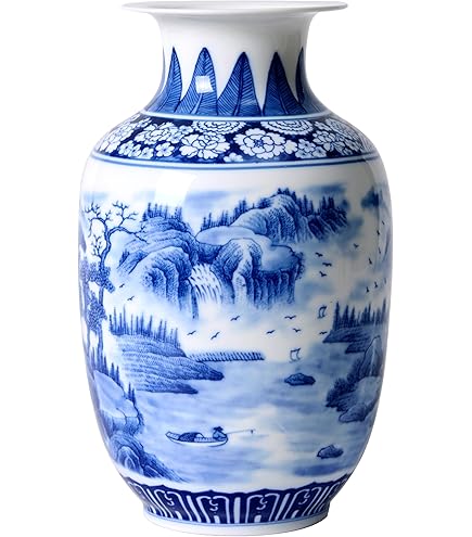 Amazon.com: CeramicVase 大型傳統中國多色花卉瓷花瓶- 46 公分高x 20