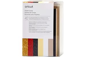 Cricut Insert Cards R10, Create Depth-Filled Birthday Cards, Thank You Cards, Custom Greeting Cards at Home, Compatible with Cricut Joy/Maker/Explore Machines, Glitz and Glam Sampler (42 ct)