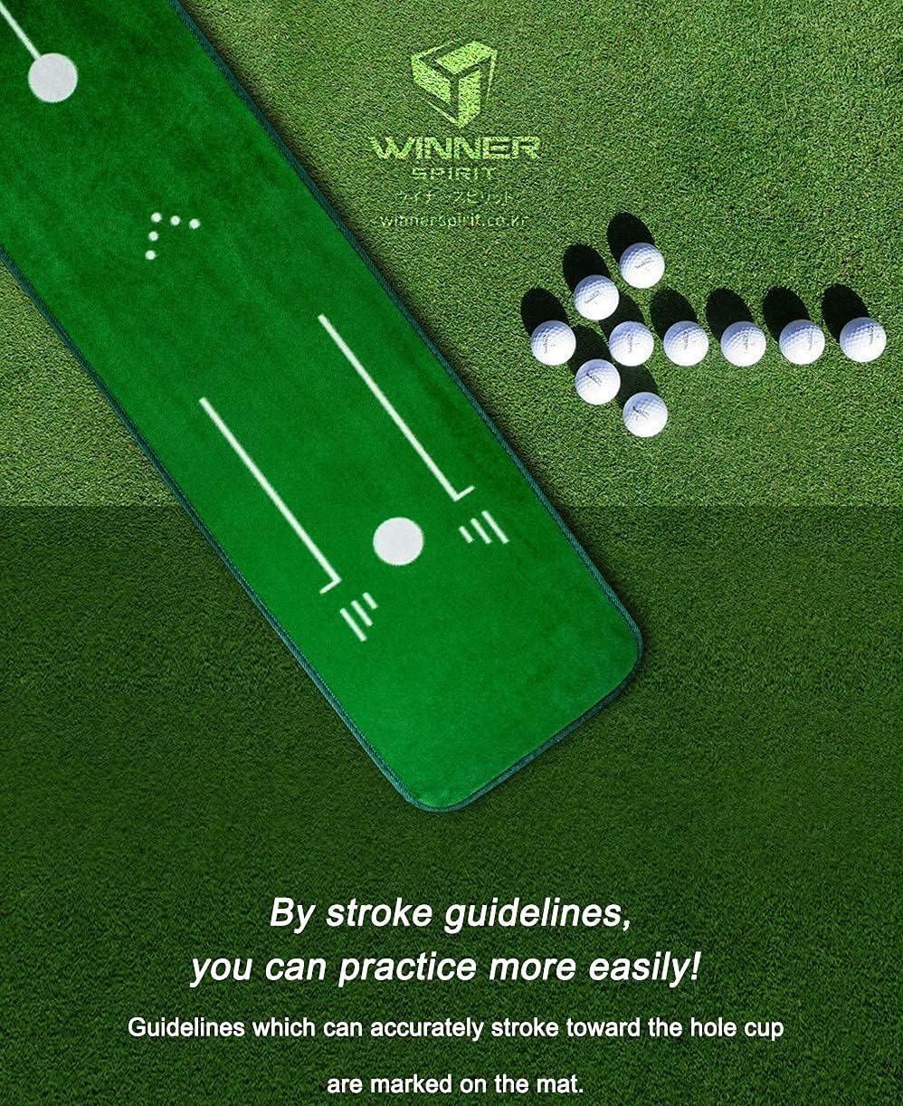 WINNER SPIRIT Miracle 580, Indoor Putting Green, Kickback Putt Mat, Portable, Minimal Noise, Auto Ball Return, Real Golf Practice, 1, 063 x 16.25 in, Requires 4 x 1.5 AA Batteries (Included) : Sports & Outdoors