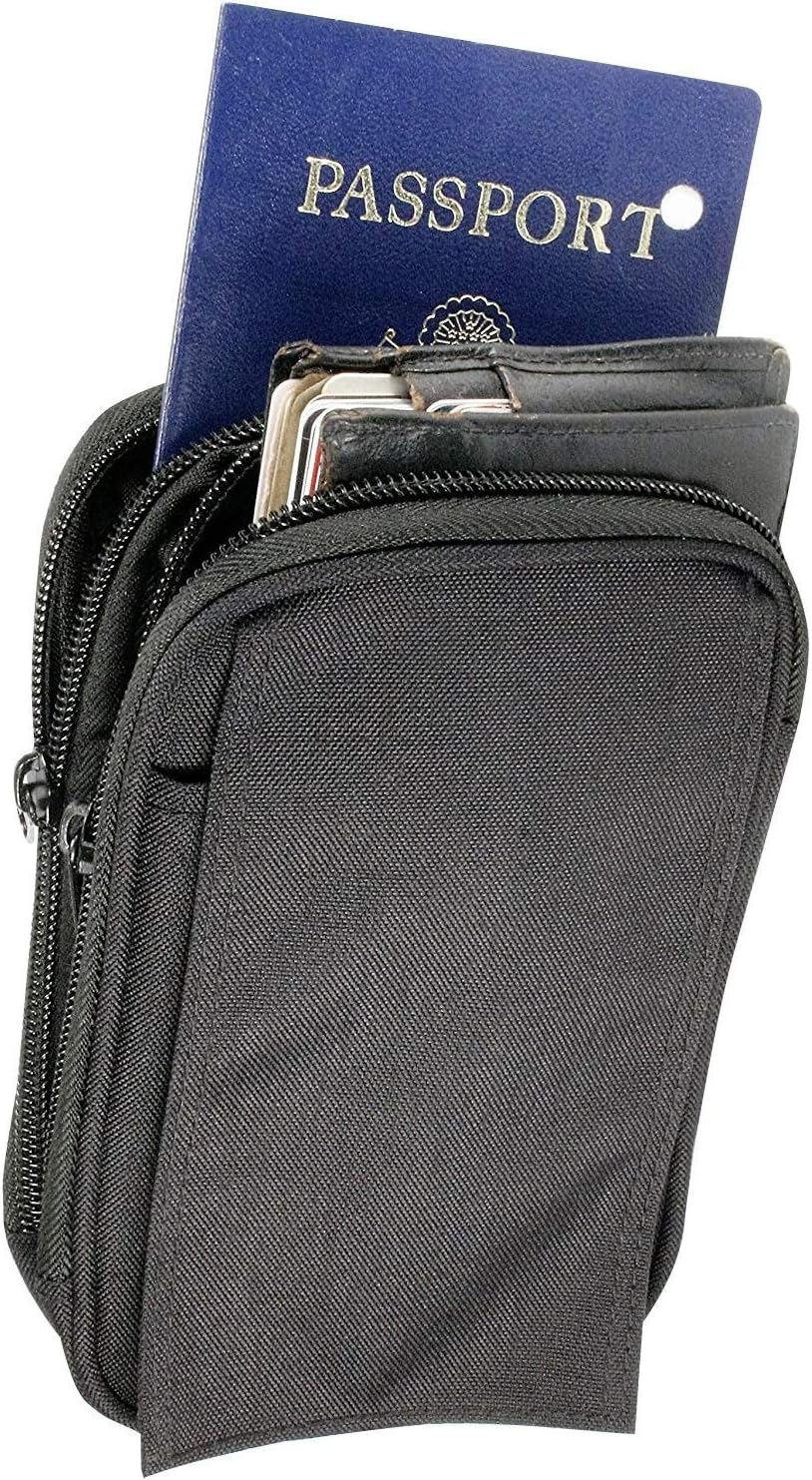 Clakit Xl Strappack Two Zipper Clip-On Backpack Pouch Extra Large Black